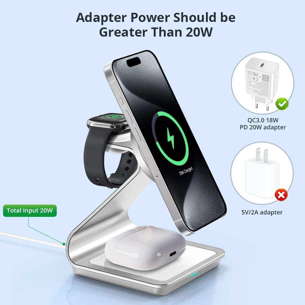 3 in 1 Wireless Charger for iPhone