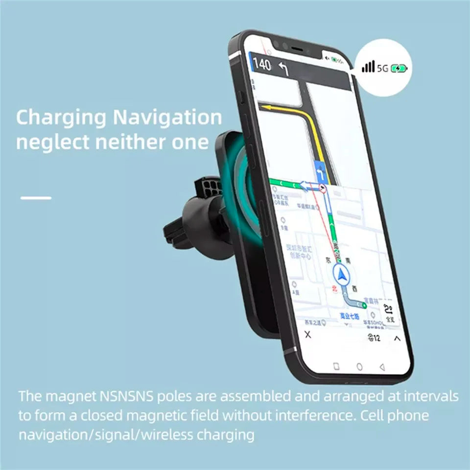 Magnetic Wireless Car Mount Charger